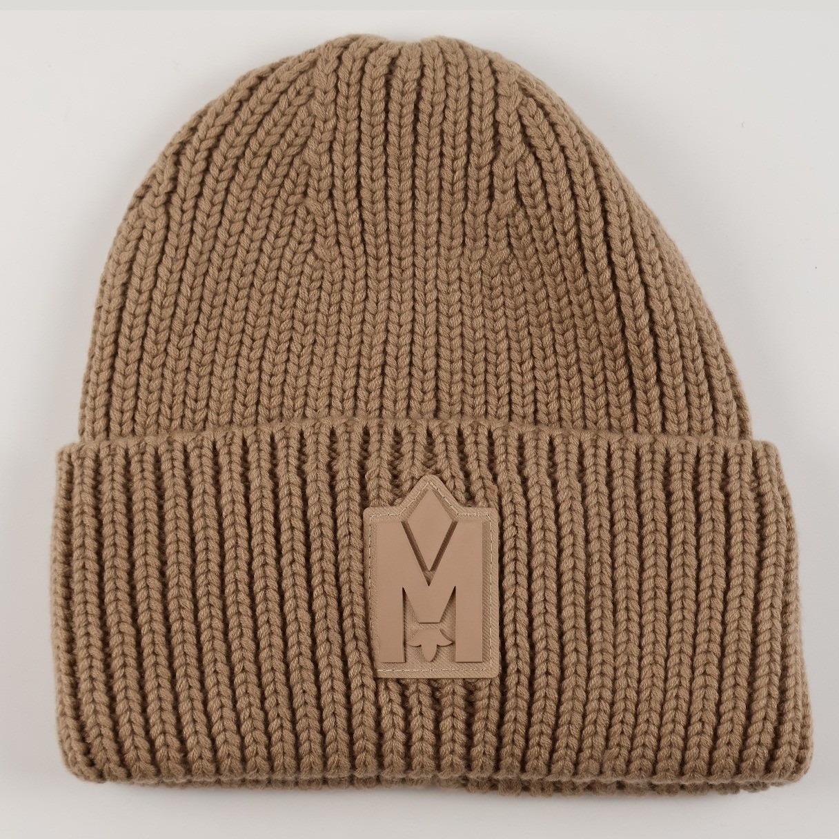 Mackage Beanie Jude-Wz Light Camel Solid One Size Wool Blend Nwt